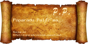 Poparadu Palóma névjegykártya